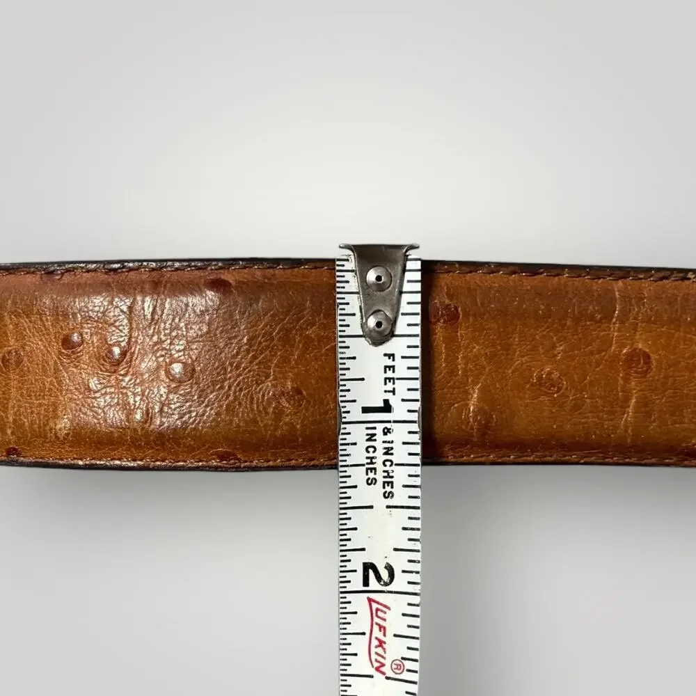 VTG TONY LAMA buckle belt brown leather western cowboy Size 36